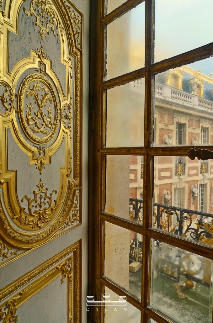 Versailles - gilded window and shutter