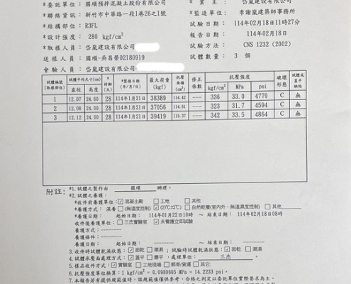 1140218-R3FL混凝土28天抗壓試驗報告-446